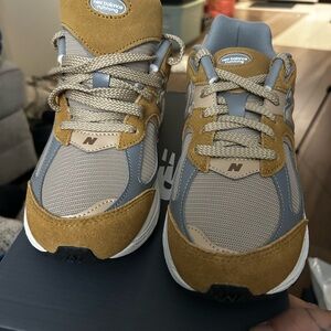 New Balance Mustard and Gray Running Shoes